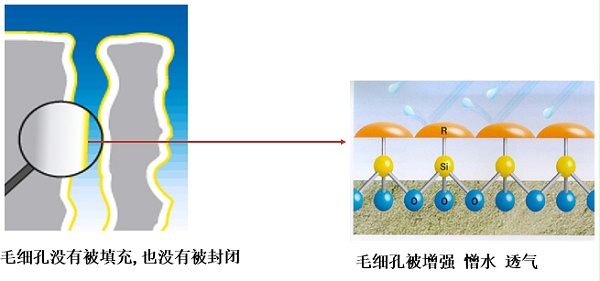 有机硅建筑防水剂工作原理